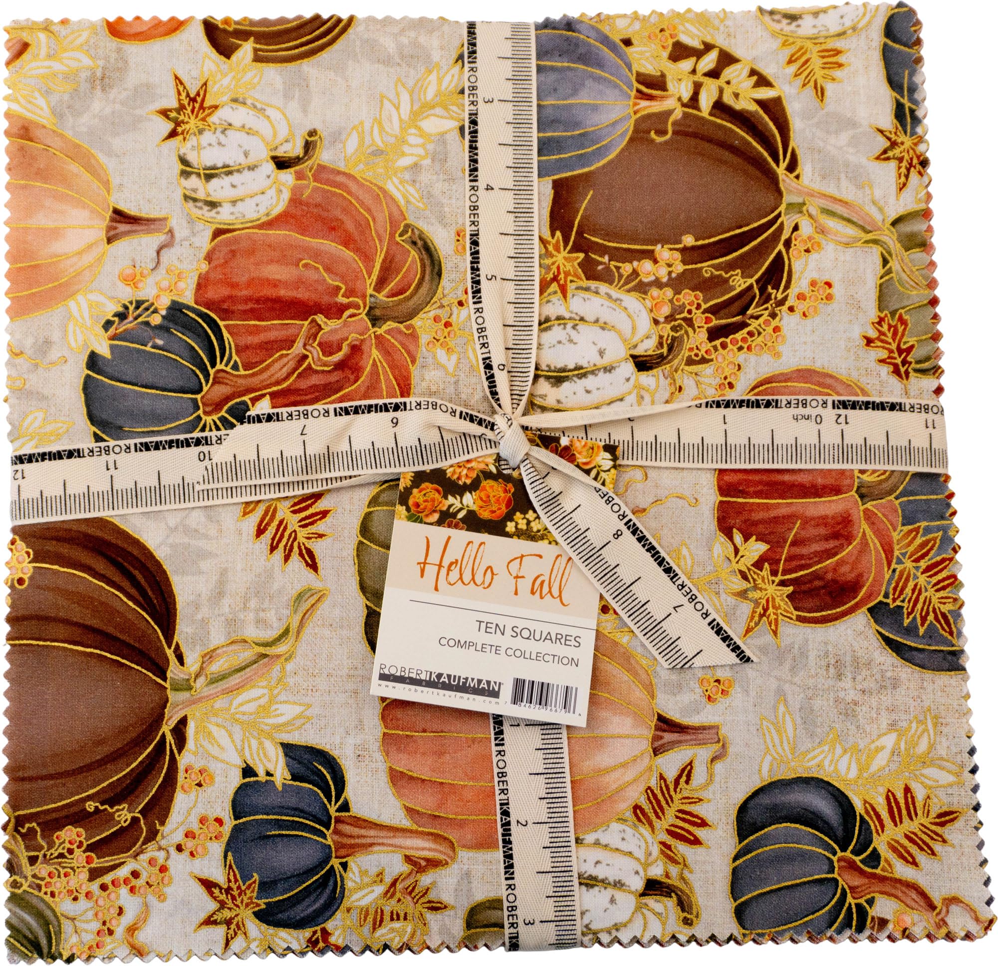 Lynnea Washburn Hello Fall Ten Square 42 10-inch Squares Layer Cake Robert Kaufman TEN-1466-42