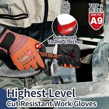 Schwer FreezeGuard-X Winter Work Gloves for Men and Women, ANSI A9 Cut Resistant Gloves for Extreme Protection, Freezer Glove With Super Grip, Touchscreen, Thermal Insulated, PM3326-W (XXS,1 Pair)