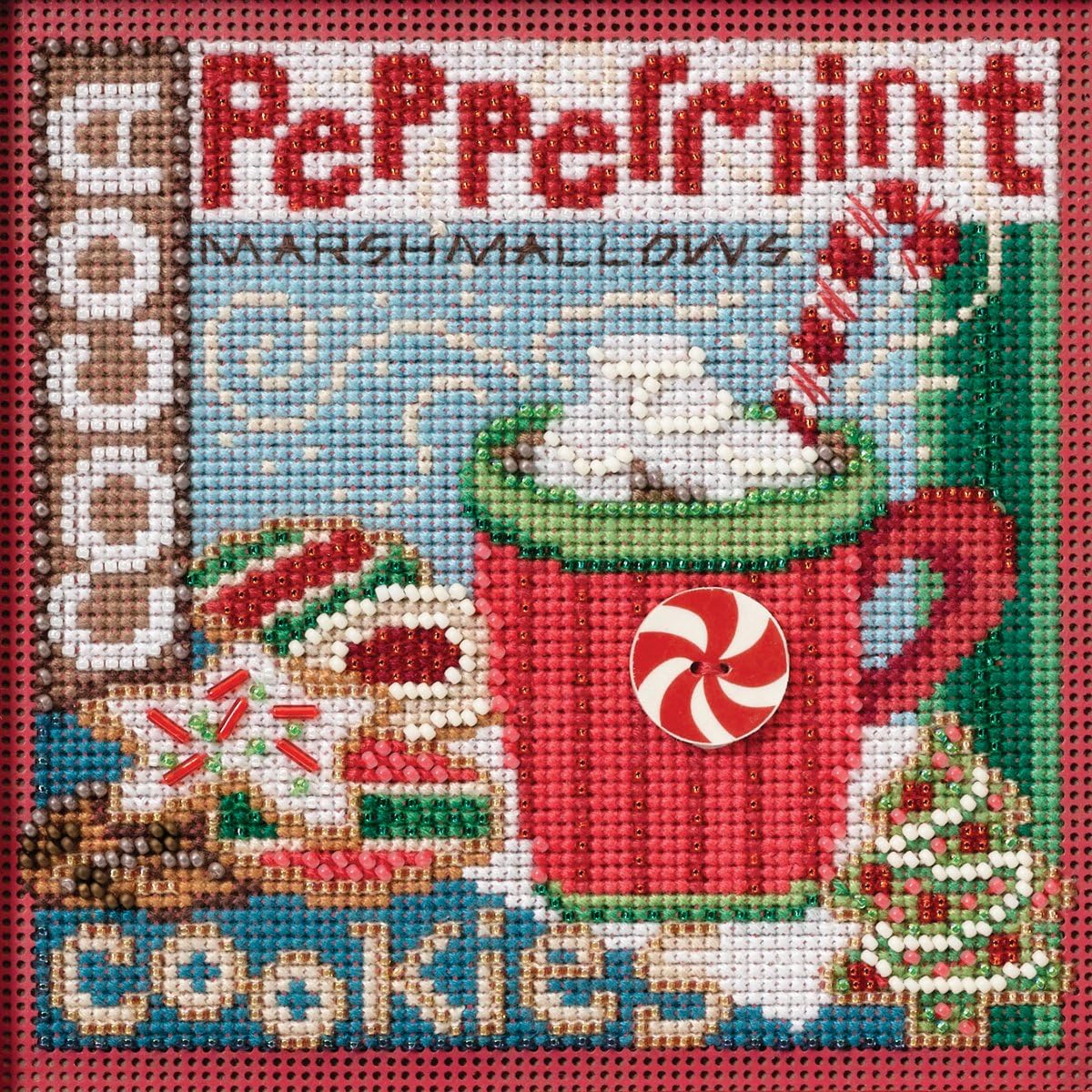Mill Hill Santa's Treats Counted Cross Stitch Kit, 5 by 5-Inch