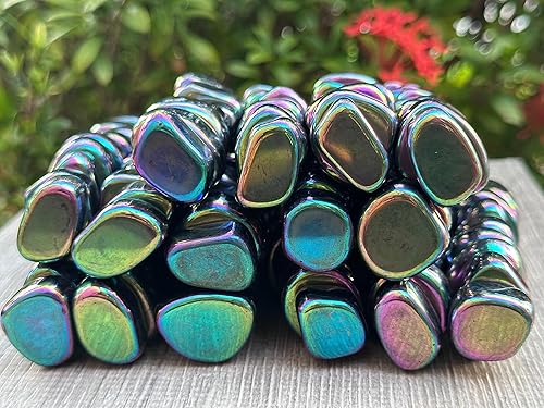 Miniatura 2 de GAF TREASURES Piedras pulidas de hematita magnética arcoíris de 12 libra, piedra preciosa magnética de hematita natural pulida, cristales curativos