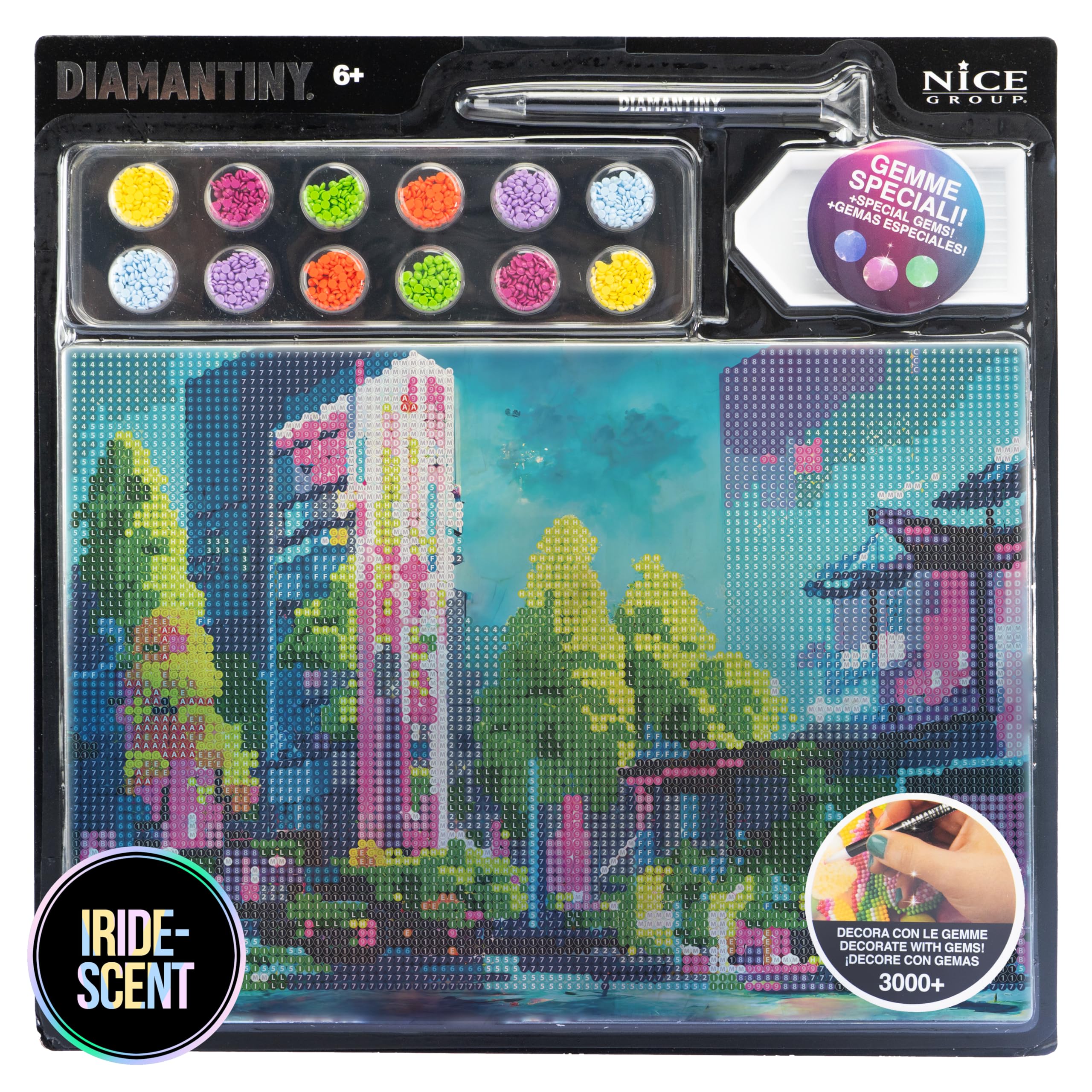 DIAMANTINY - Landscape Paint by Numbers, Multicoloured, A4, 96312