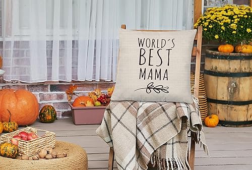 Miniatura 4 de Fundas de almohada de 18 x 18 pulgadas, regalos para mamá para el día de la madre, cumpleaños de parte de hija e hijo, funda de almohada decorativa