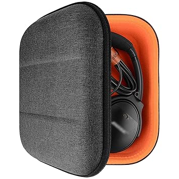 Geekria UltraShell Case for Bose QuietComfort 35 Series 2 Gaming Headset, QC35 II Gaming Headphones, Replacement Protective Hard Shell Travel Carrying Bag with Room for Accessories (Drak Grey)