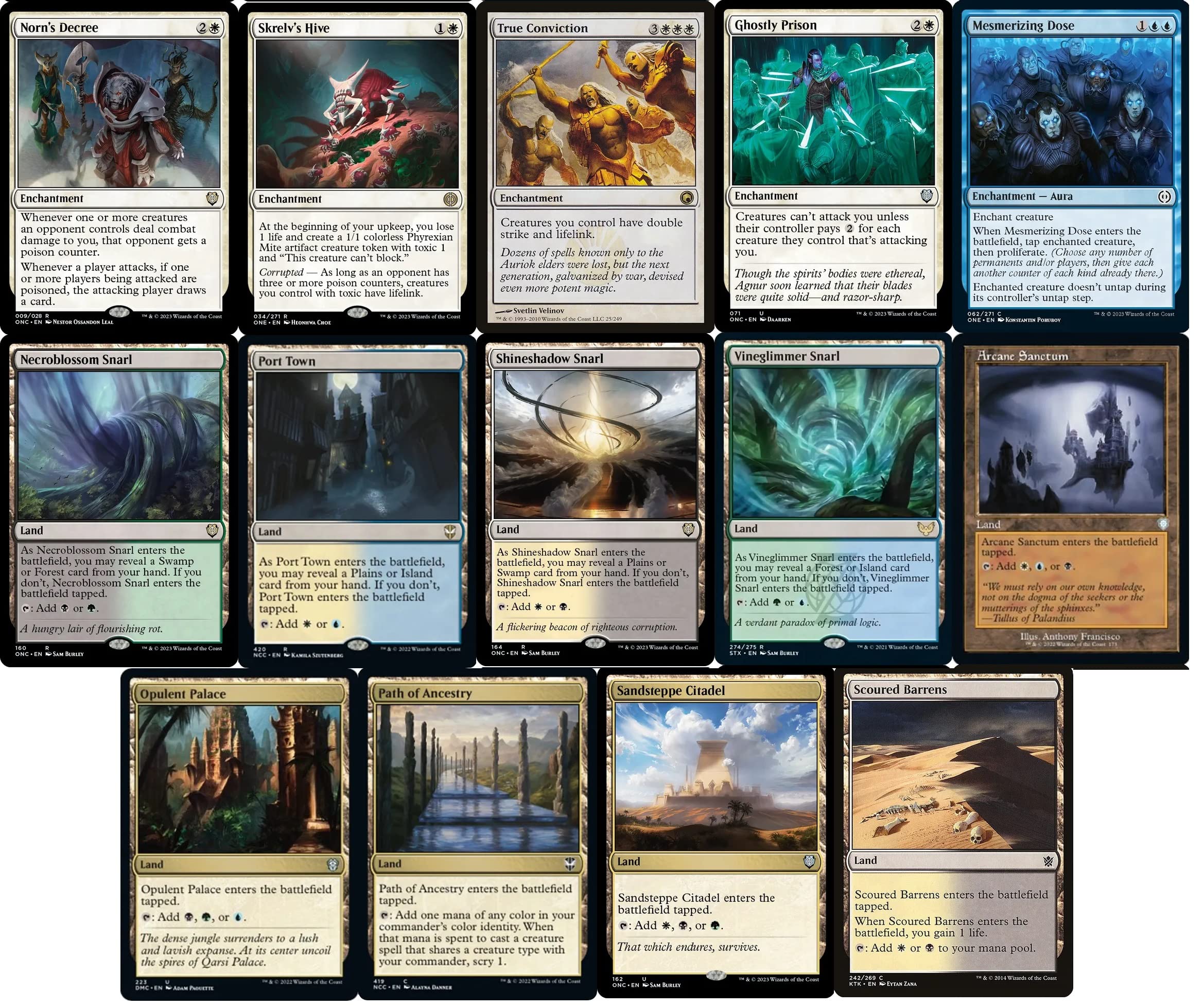 Amazon.com: Commander Atraxa Toxic Infect Deck - Black White Blue