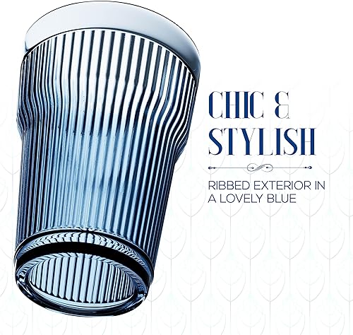 Miniatura 3 de Elle Decor Vasos de agua acrílicos, juego de 4, vasos irrompibles, vasos de plástico apilables y reutilizables, uso en interiores y exteriores para