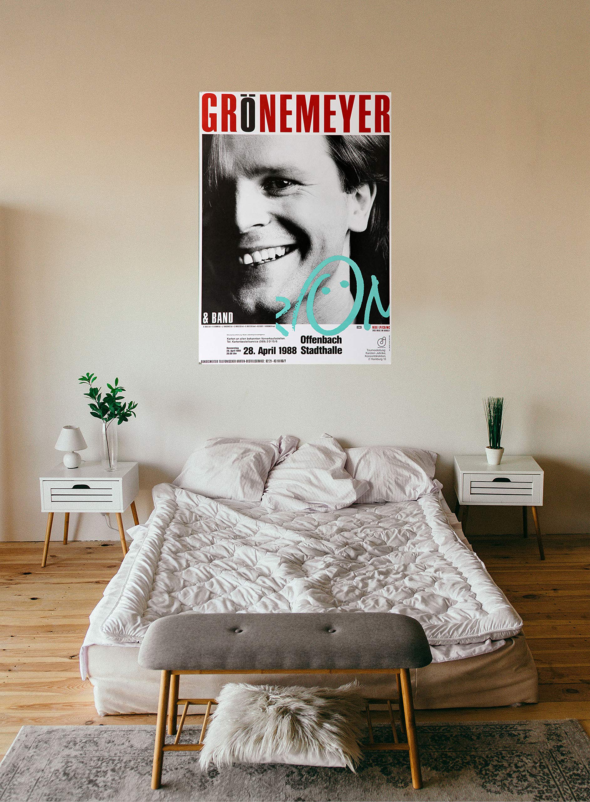 Premium Poster/Plakat | DIN A1 | Wanddeko | Live Konzert Veranstaltung » Grönemeyer & Band, Offenbach 1988 «