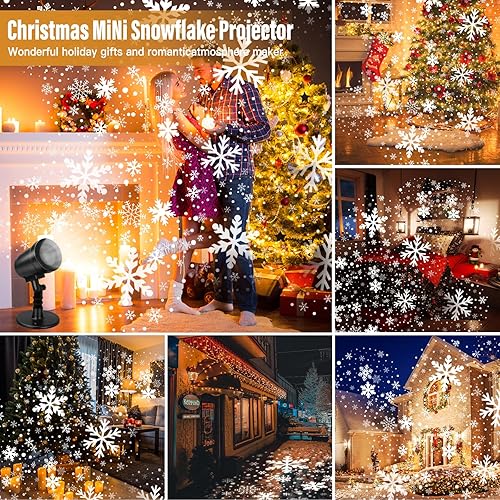 Miniatura 5 de Proyector de luces de Navidad para exteriores, decoraciones de Navidad al aire libre, luces de proyector de vacaciones de nieve, luz LED impermeable
