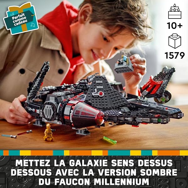 LEGO Star Wars 75389 Le Faucon Noir - Jeu de Construction & Décoration - Fusils à Ressort, Canons & 6 Minifigurines Dont C-3PO - Cadeau pour Garçon dès 10 Ans & Fans Adultes - 2