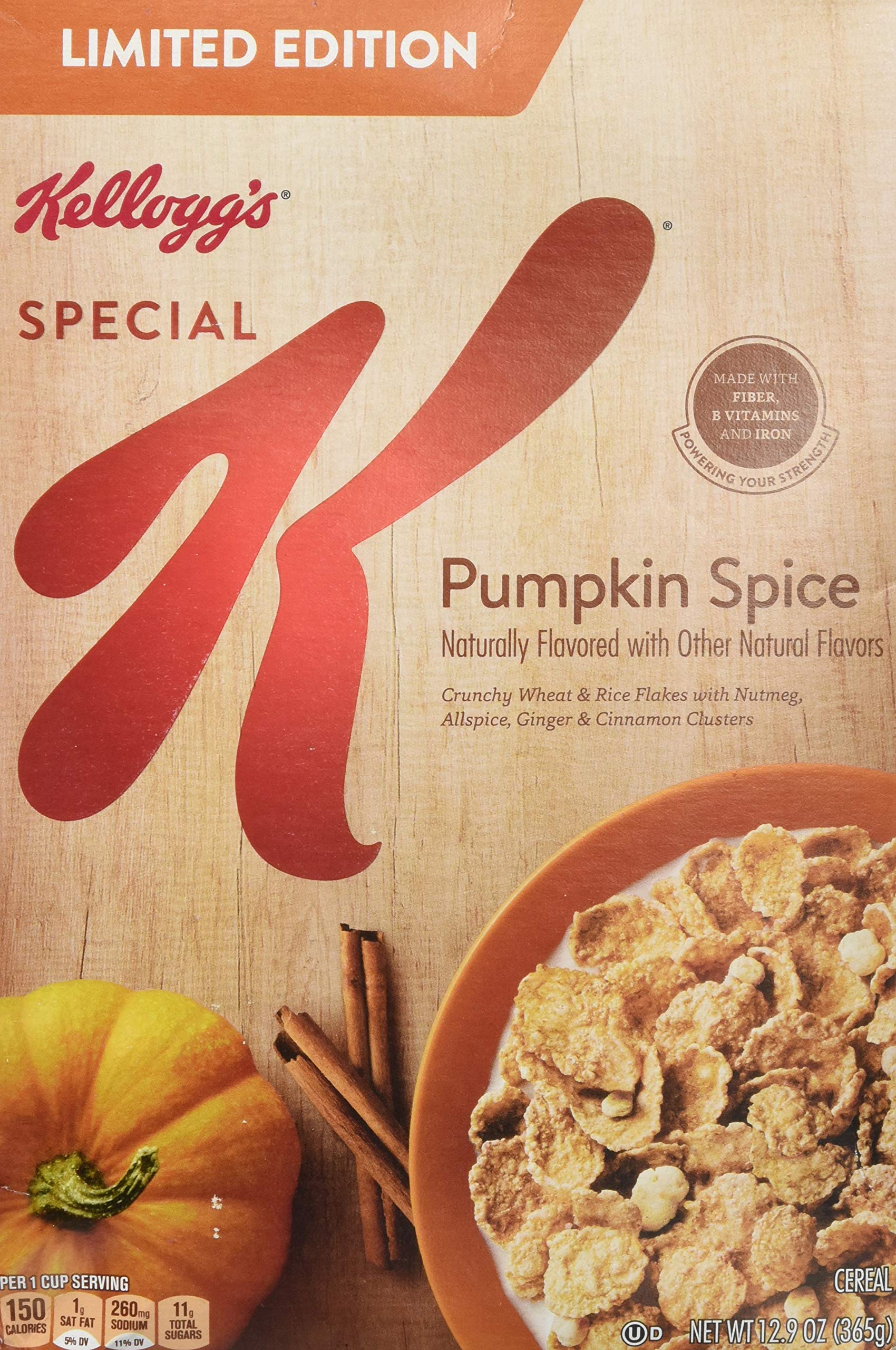 (Discontinued by Manufacturer)Special K Breakfast Cereal, Pumpkin Spice, Limited Edition, 12.9 Ounce