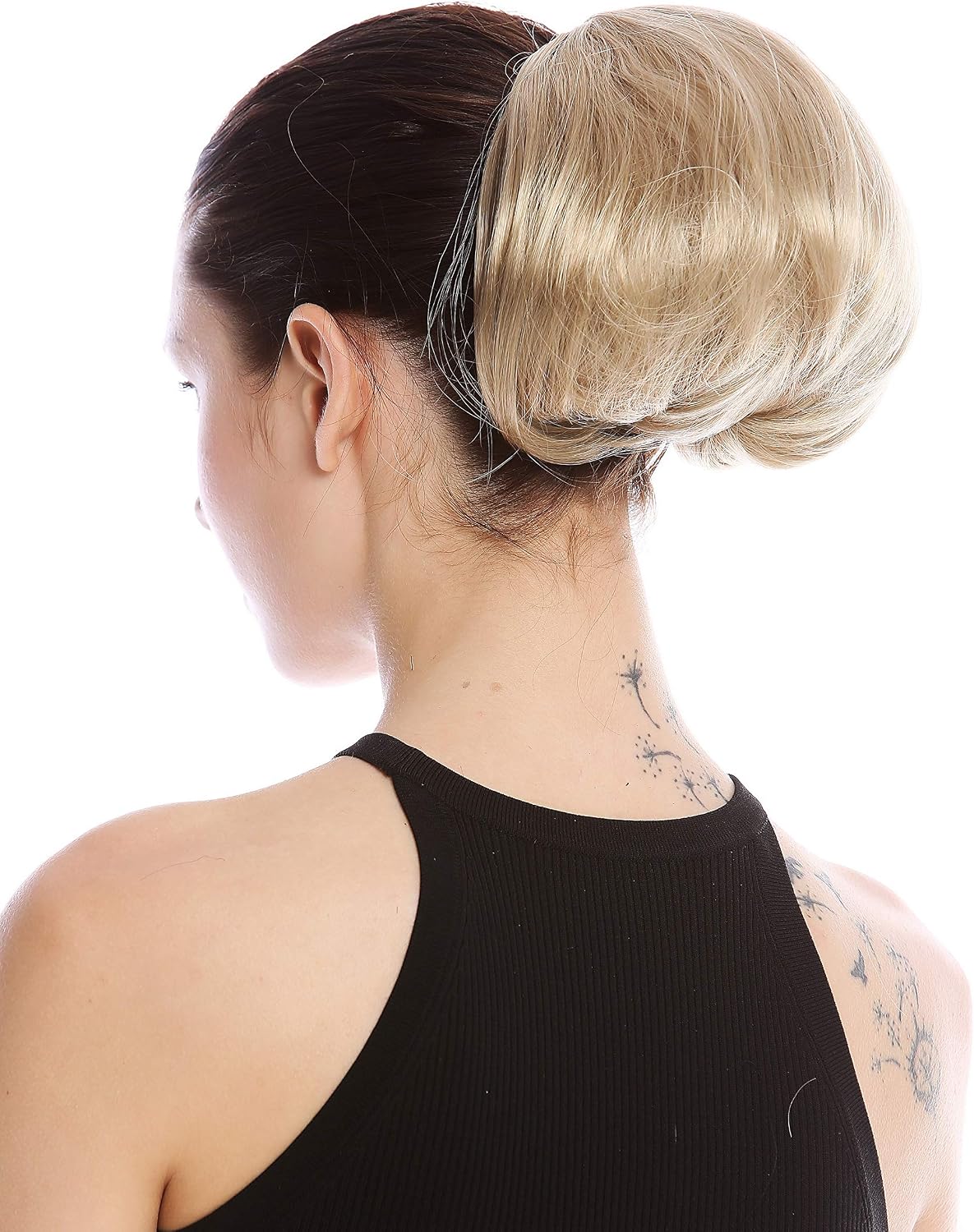 WIG ME UP - 909AB-V-24 Ponytail Hairpiece Extensions very short straight voluminous like hair bun light ash blond - Image 4