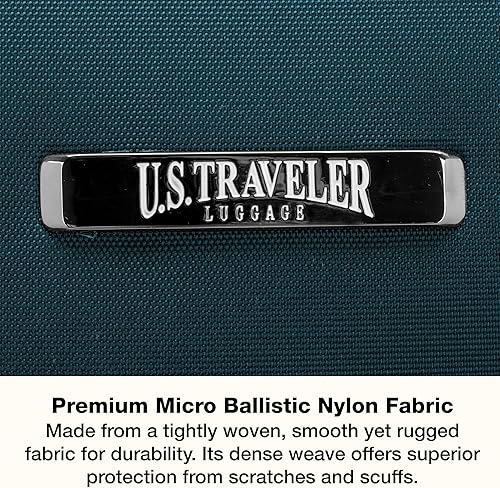 Miniatura 11 de U.S. Traveler - Equipaje extensible con ruedas giratorias y costado blando Anzio., Color verde azulado.), US08120E30