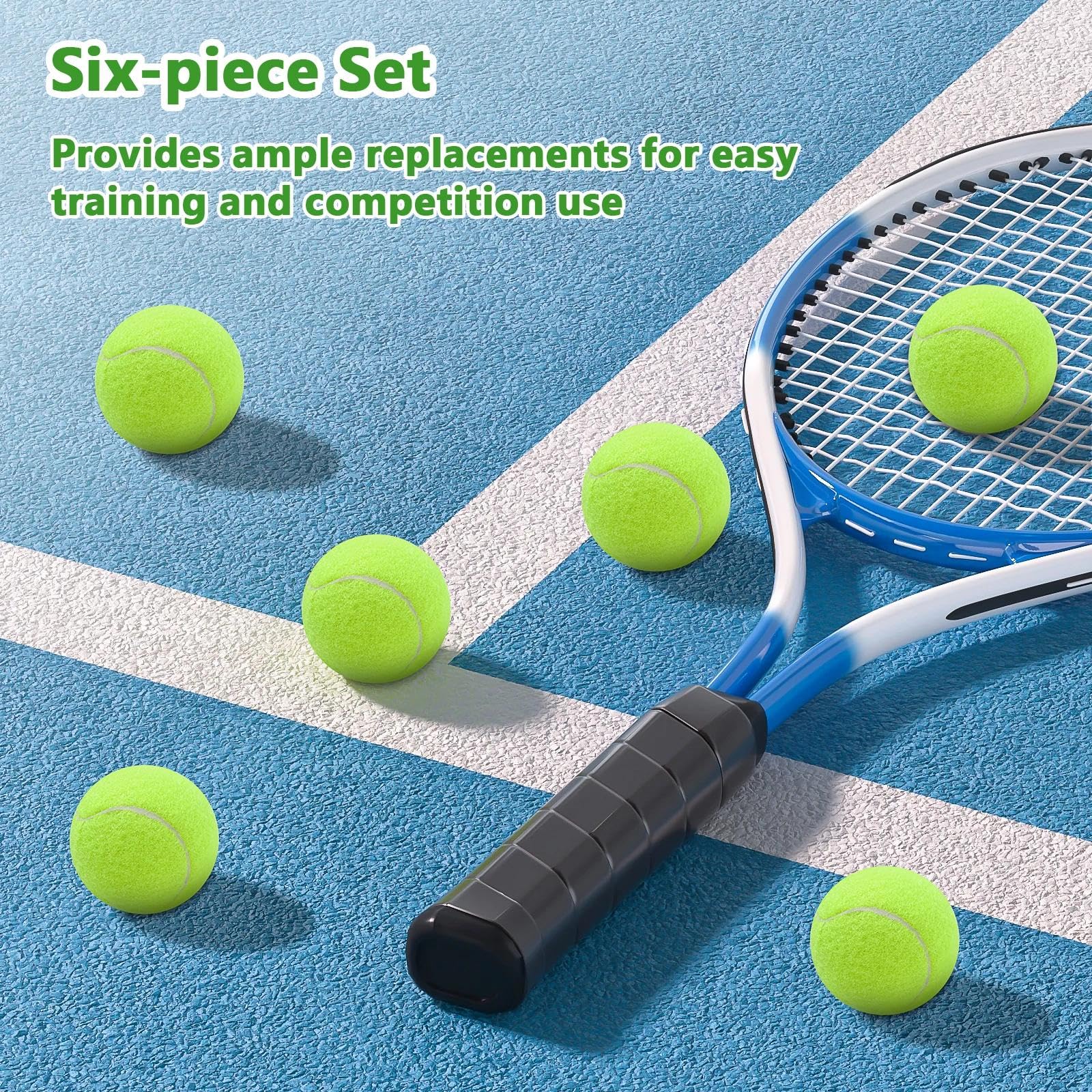 Balles de Tennis Loisirs Haute élasticité Feutre Haute Visibilité Pack de 6
