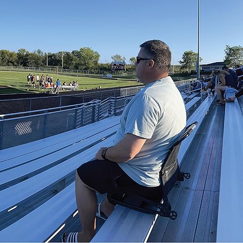 Miniatura 5 de STRONGBACK Asiento de estadio portátil para gradas con reclinación ajustable y soporte trasero