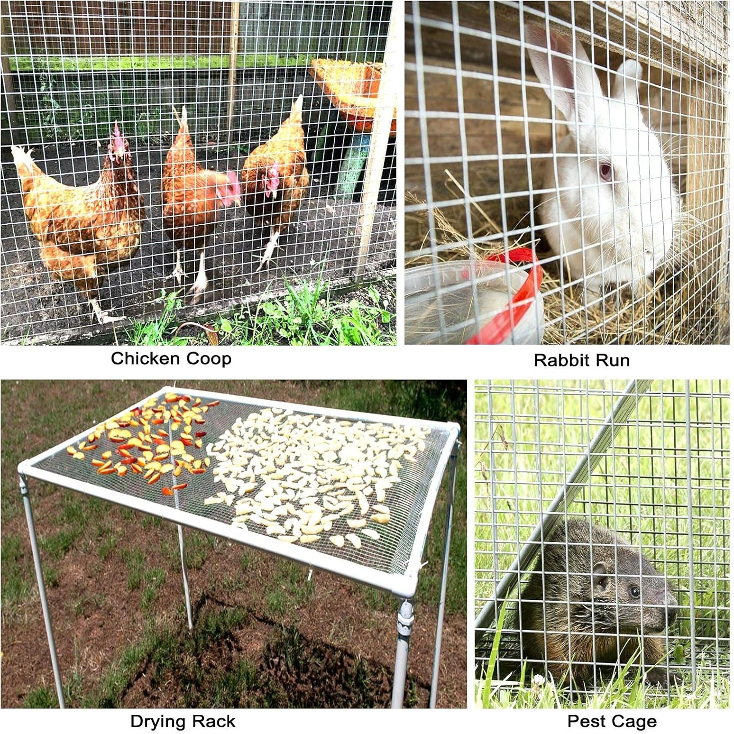 Rocicmhy Hardware Cloth 1/2 inch 48x100 ft & 36x100 ft 19Ga,Chicken Coop Wire,Hot Dipped Galvanized Wire Mesh Roll,Chicken Wire Fence Rolls,Welded Wire Fencing,Rabbit Wire Mesh for Chicken Wire Fencin - - 