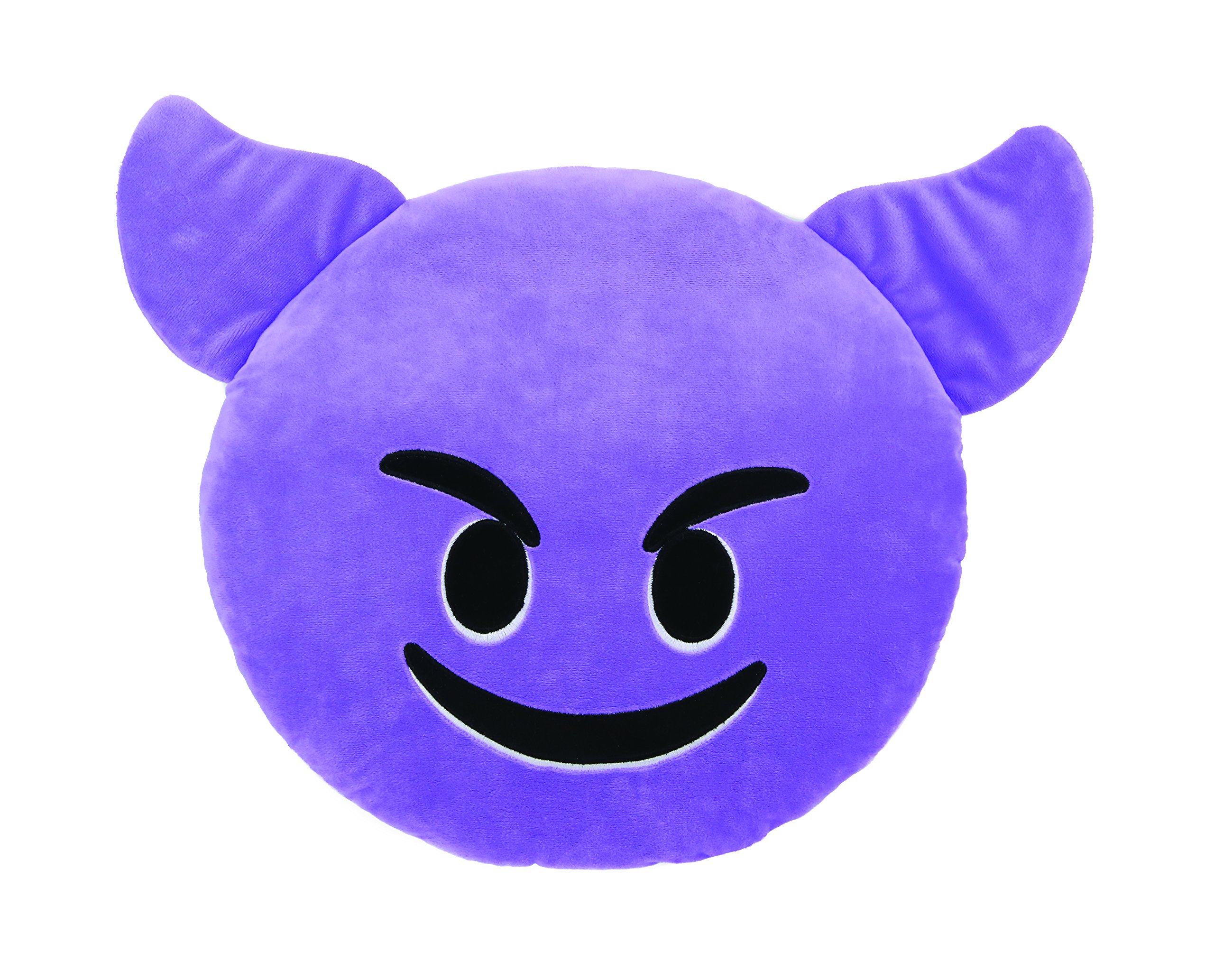 Amazon.com: Emoji Smiling Face with Horns Plush, Large : Toys & Games