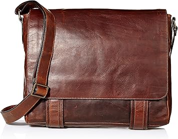 dark brown messenger bag