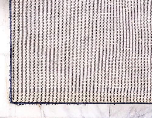 Miniatura 9 de Unique Loom Trellis Shag Collection - Alfombra de felpa geométrica moderna marroquí celosía azul marino (5 pies x 8 pies)