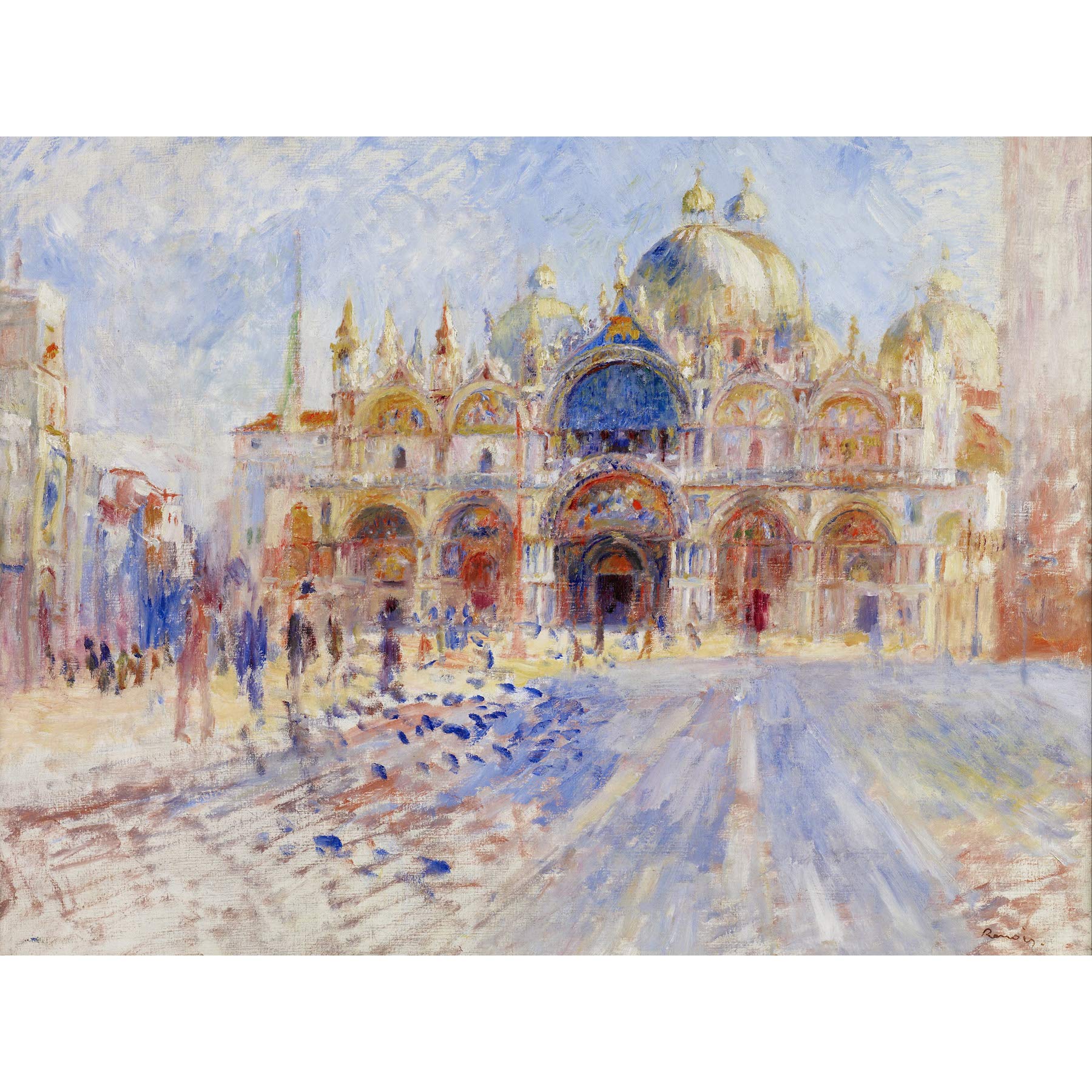 Pierre Auguste Renoir The Piazza San Marco Venice Large Art Print Poster Wall Decor Premium Mural