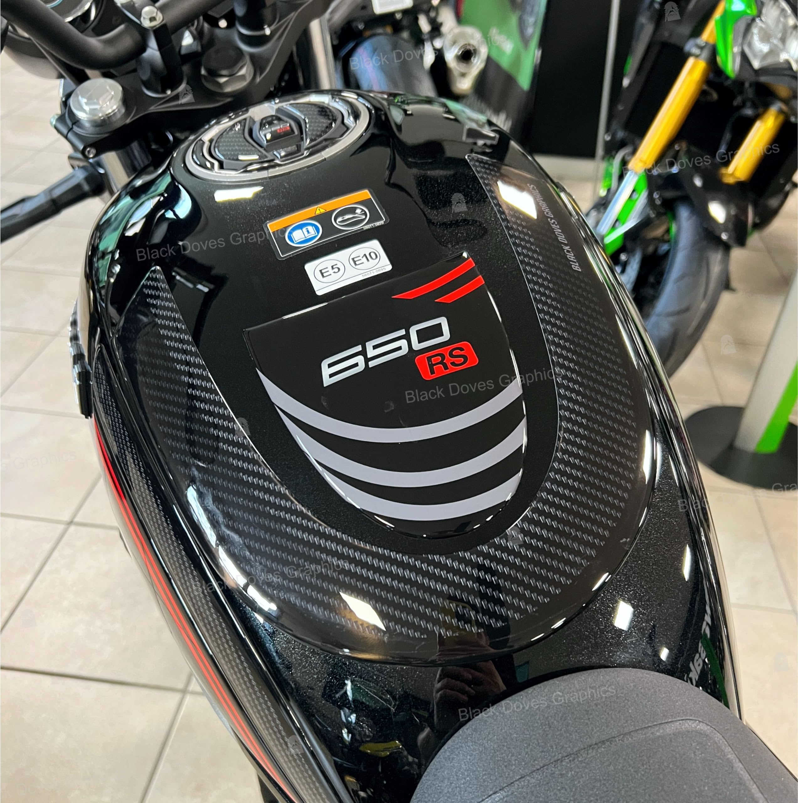 Protection réservoir Kawasaki Z650RS contre rayures autocollant résine 3D