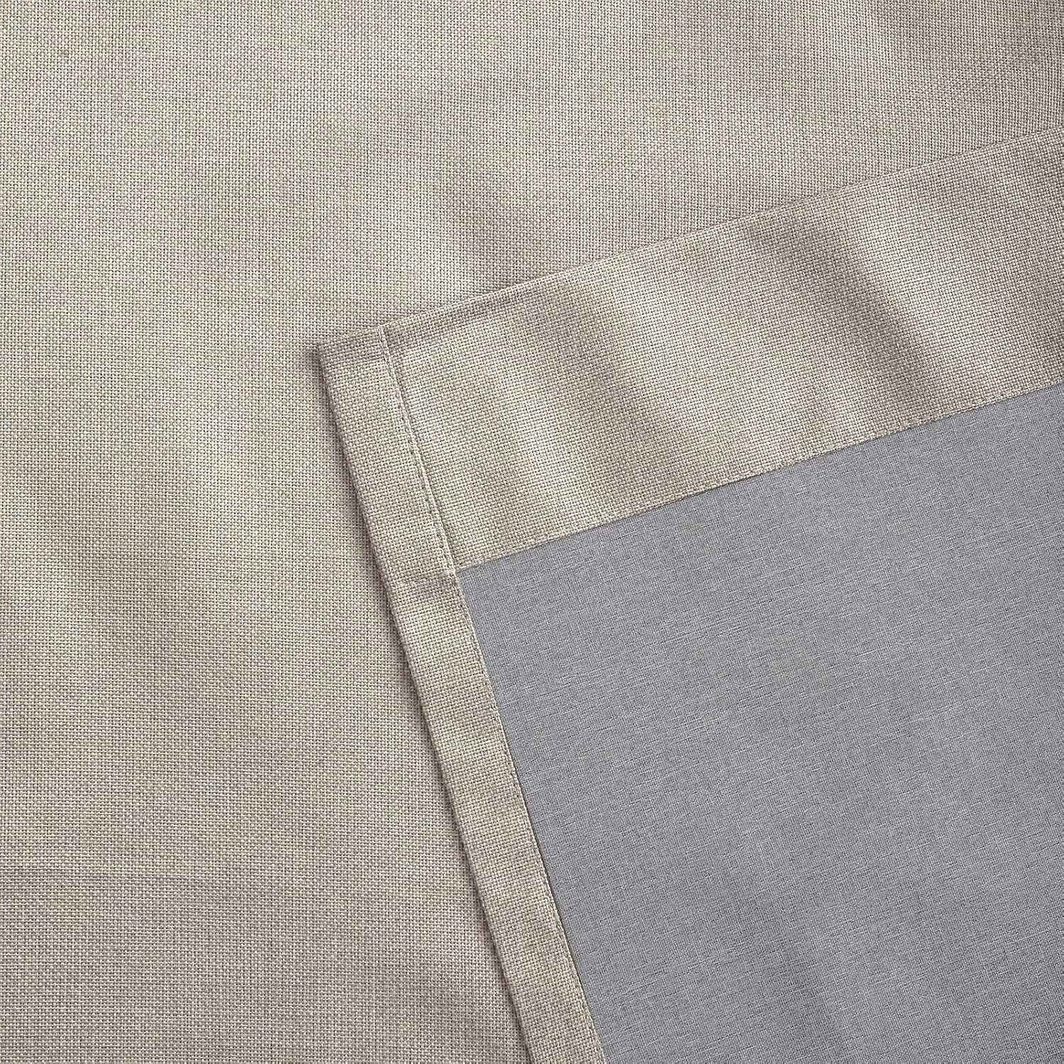 100% Blackout Pinch Pleat Curtain,2 Panels Polyester Extra Wide Insulated Window Panels,Bedroom Living Room Full Light Shading Sliding Door Drape (34Wx82L,0atmeal)