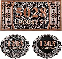 Vista 35 de Letrero de dirección personalizado, placa de dirección de número de casa, placa de dirección personalizada, metal o latón antiguo acrílico
