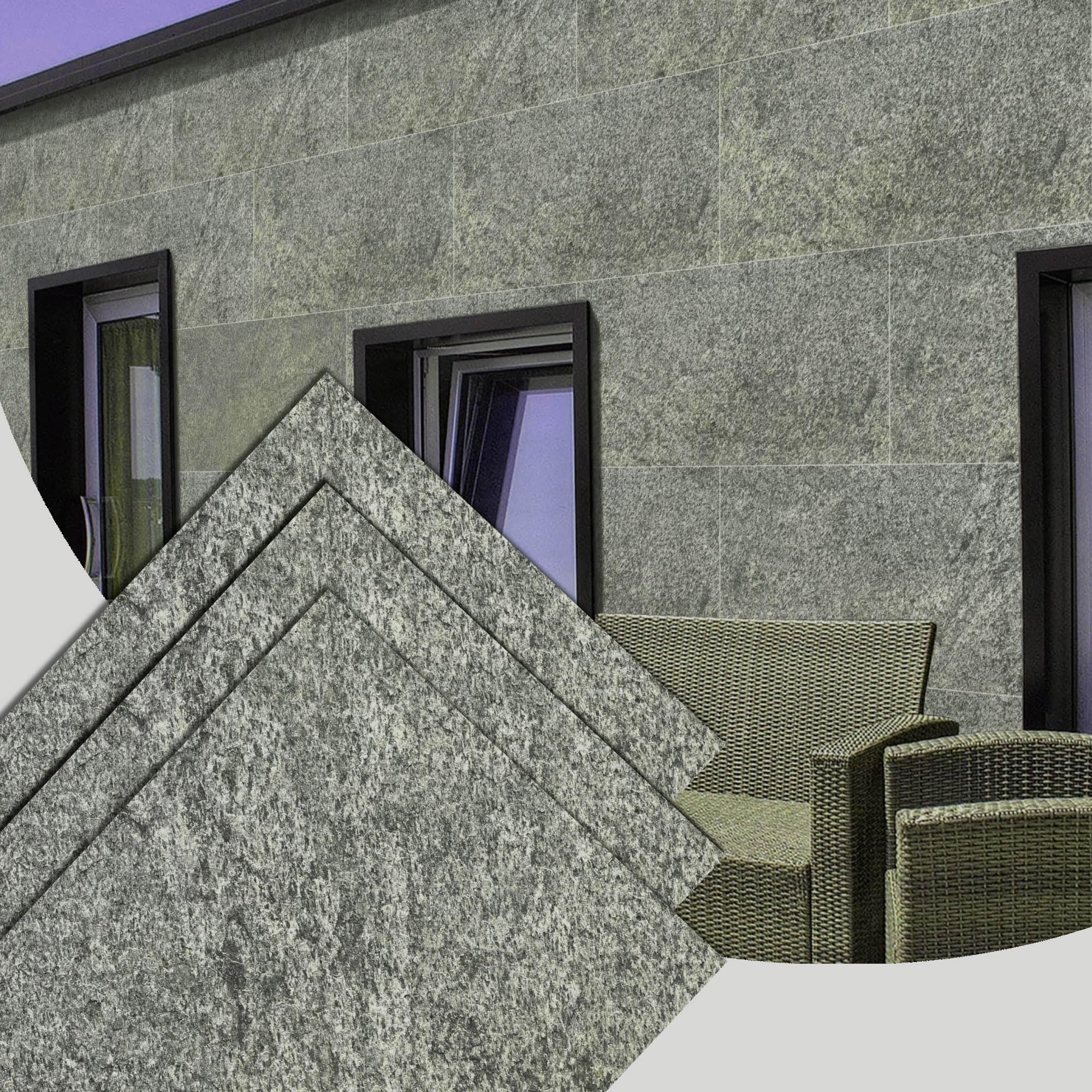 Dundee Deco Stone Veneer Wall Panels, Extra Large DIY Stone Finish 3 x 2 ft Tiles for Outdoor Indoor Wall or Backsplash, Made with Real Stone, Silver