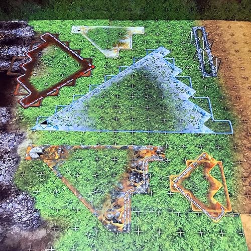 Miniatura 7 de Arcknight Plantillas de efectos de hechizos para Pathfinder 2E 21 marcadores para hechizos AOE con referencia fichas de condición, pulido e