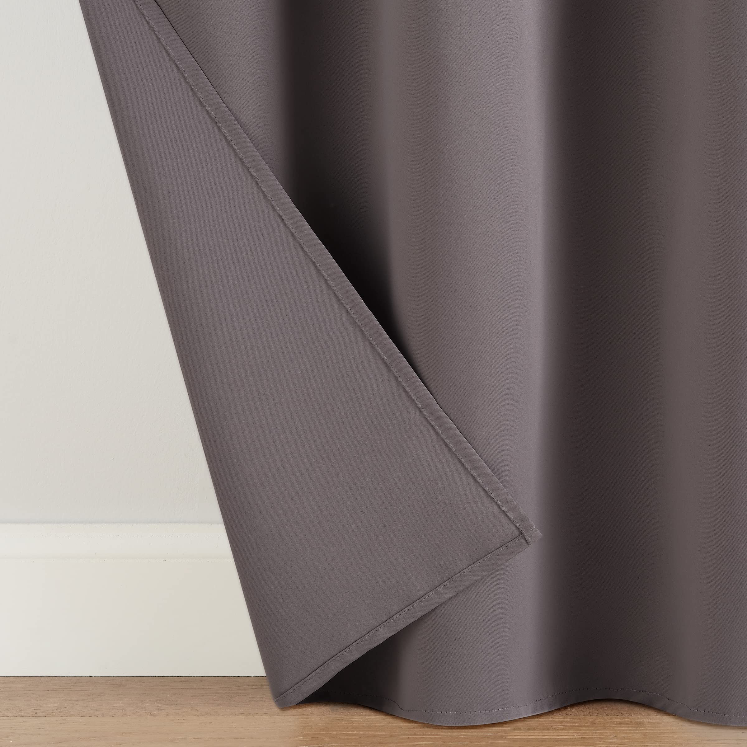 Eclipse Andover - Tende oscuranti termiche a tripla trama per camera da letto (2 pannelli), 106,7 x 213,4 cm, colore: grigio