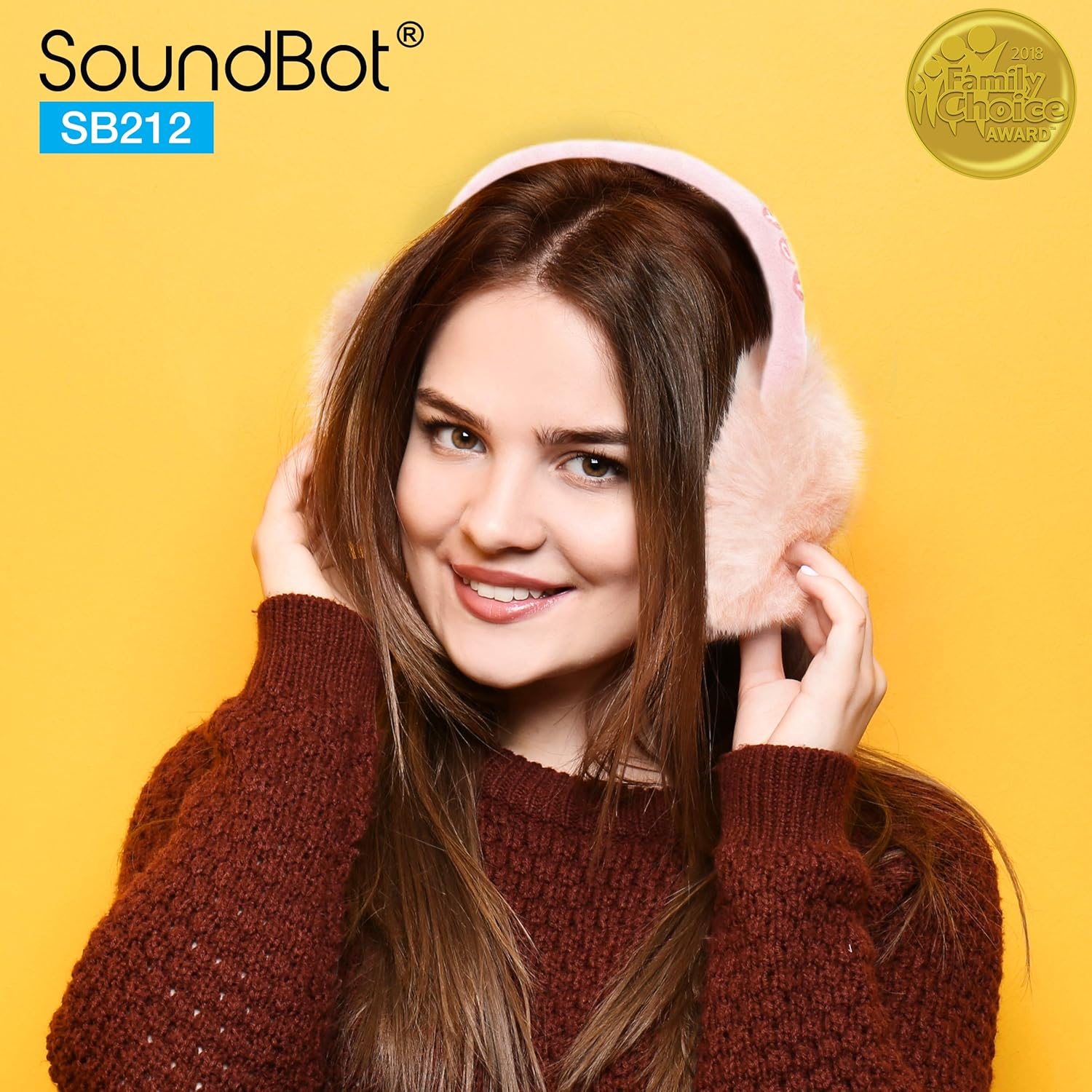 SoundBot SB212 Wireless Musical Earmuffs Pink