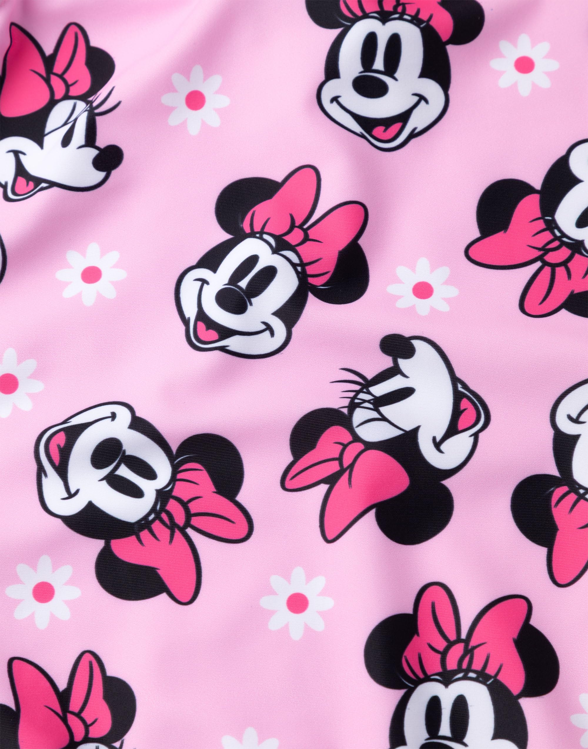 Disney Bañador Minnie Mouse Rosa 1 Pieza | Traje de baño clásico sin Mangas para niñas | Ropa de Playa con Estampado de Minnie Mouse de Dibujos Animados