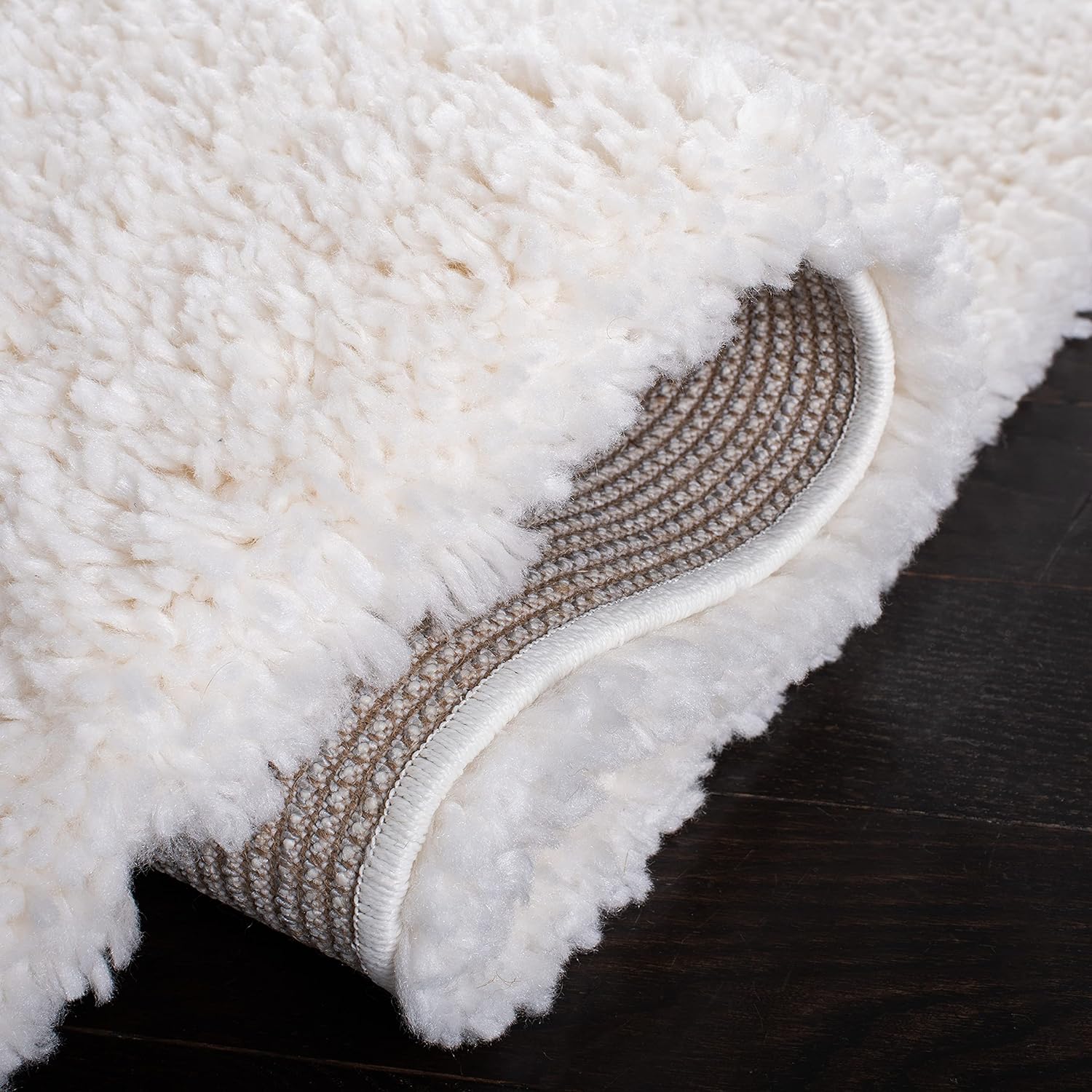 SAFAVIEH Fontana Shag Collection Runner Rug - 2'3" x 6', Grey & Ivory, Modern Abstract Design, Non-Shedding & Easy Care, 2-inch Thick Ideal for High Traffic Areas in Living Room, Bedroom (FNT894F)