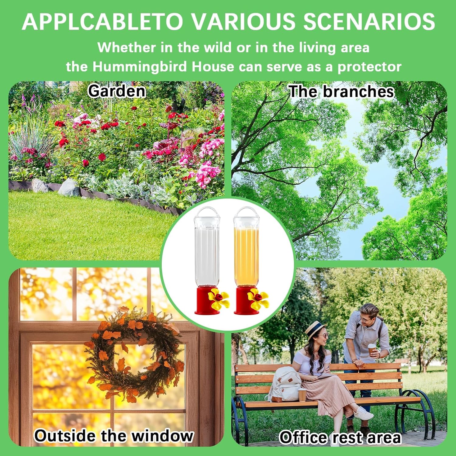 10 Pack Small Hummingbird Feeder for Outdoors Mini Hummingbird Feeders with S Hook Cleaning Brush Plastic Single Feeders for Outdoors Window Hanging - Image 5