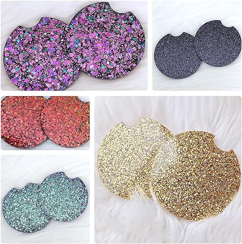 Miniatura 7 de 2 paquetes de posavasos de auto con diseño de pata de perro, moldes de silicona de resina epoxi para portavasos de automóvil, portavasos de