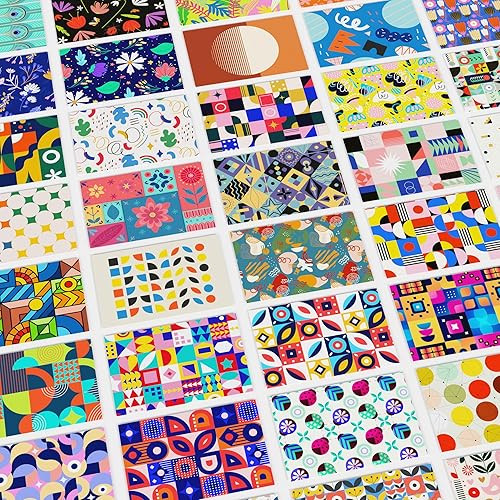 Miniatura 7 de Tarjetas de felicitación, paquete de 50 tarjetas postales coloridas y únicas de 4 x 6 pulgadas, tarjetas de notas planas, papelería elegante para
