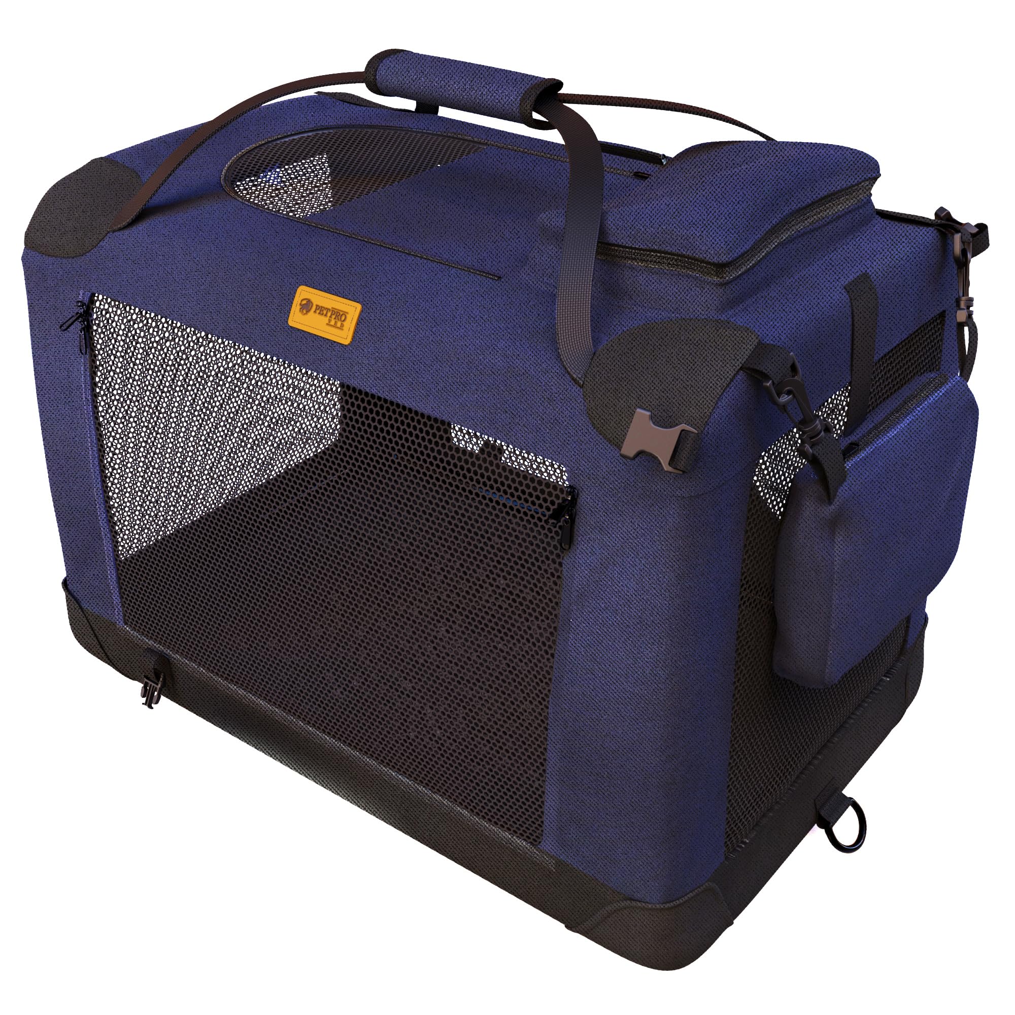 PETPROVED Faltbare Hundebox Auto für Mittlere Hunde - Transportbox Hundetransportbox