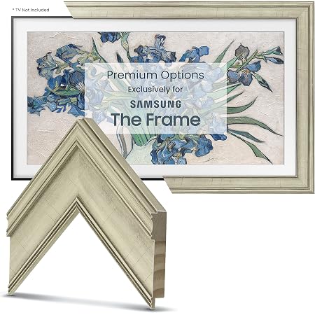 Deco TV Frames - Antique White Smart Frame Compatible ONLY with Samsung The  Frame TV (32\