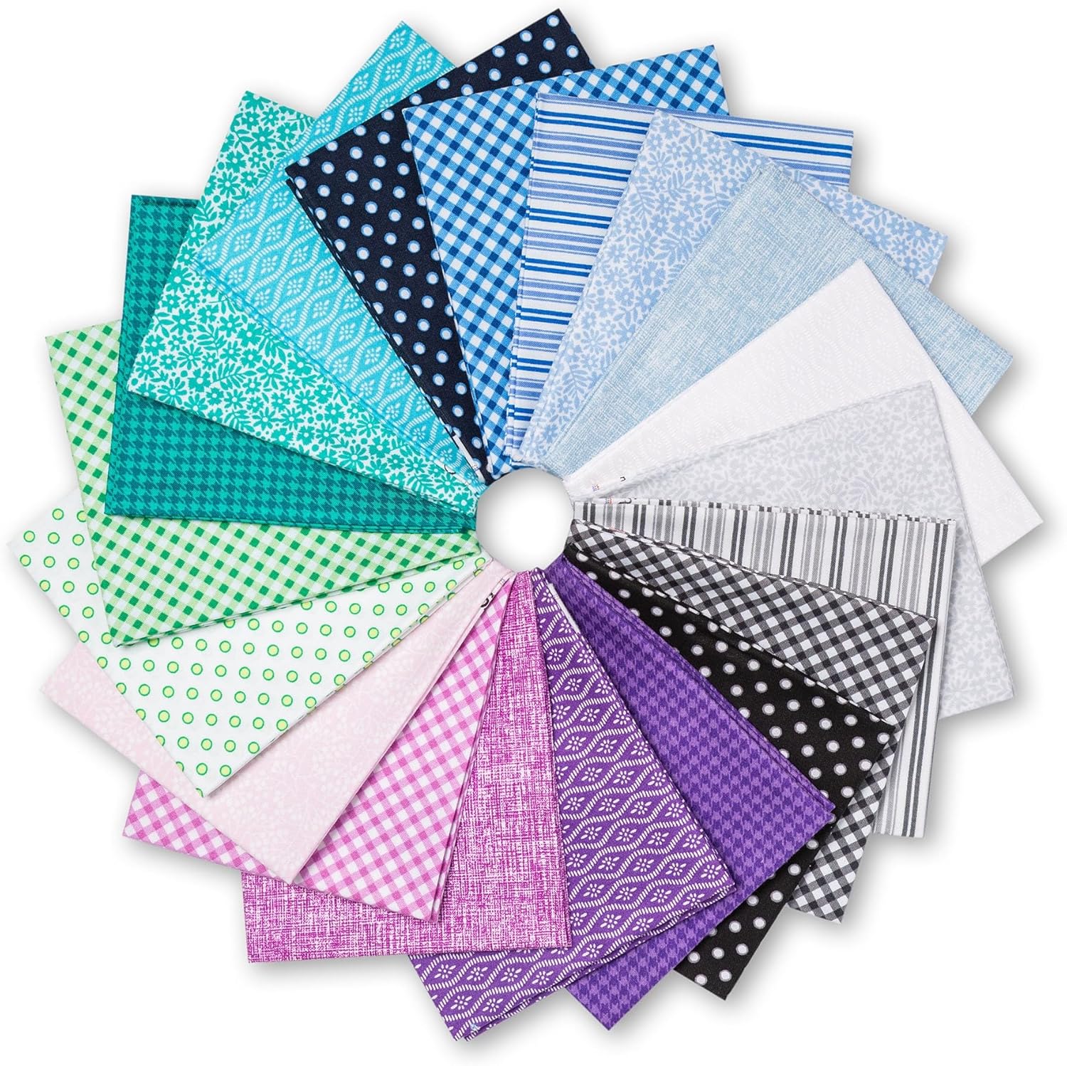 Connecting Threads 20 Piece Sparkly Pearlescent Fat Quarter Bundle 18"x22" 100% American-Grown Cotton Fabric (Shimmer Tonals Dark)