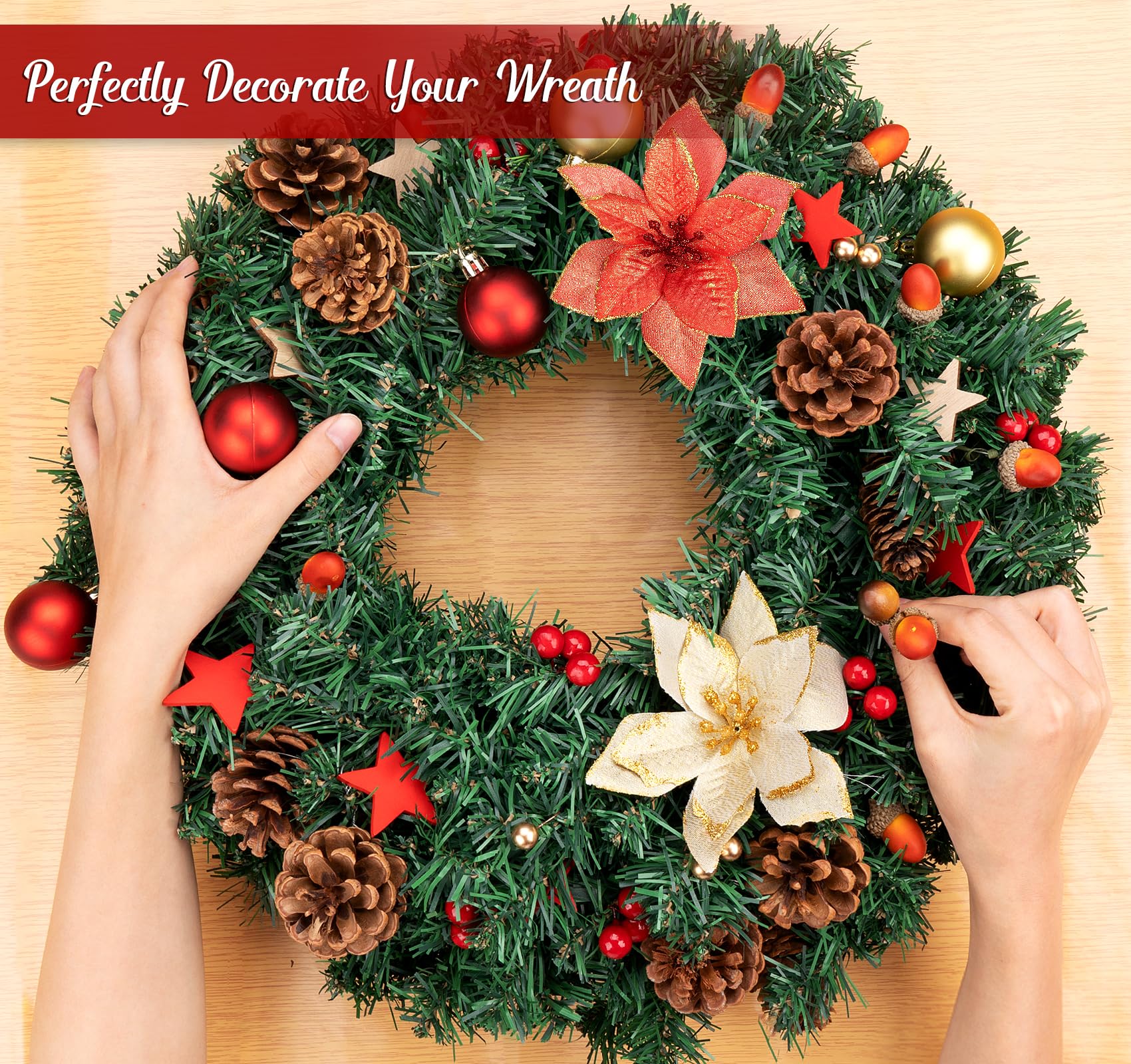 Couronne De Noël, Décorations De Noël, Couleurs Traditionnelles De Noël, Couronne De Noël, Décorations De Noël, Noël, Noël Classique