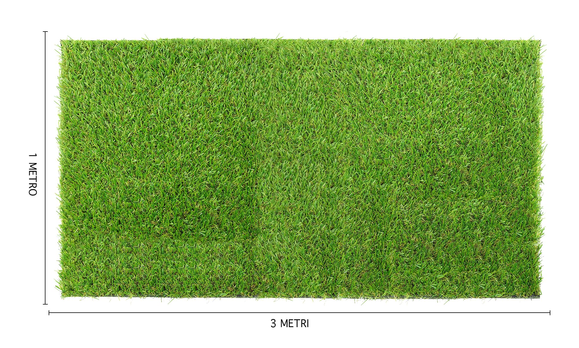 Erba Sintetica Giardino 3.5 Cm Bicolore Effetto Secco Drenante Resistente Uv Terrazzo Balcone Manto Calpestabile 35Mm Prato Sintetico Artificiale - Bicolore - 1X3 MT
