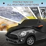 Car Cover Waterproof Custom Fit for Mini Cooper 2 Door 2002-2021 All Weather for Automobiles Outdoor Snow Sun Dust UV Protection Full Exterior Cover with Door Zipper