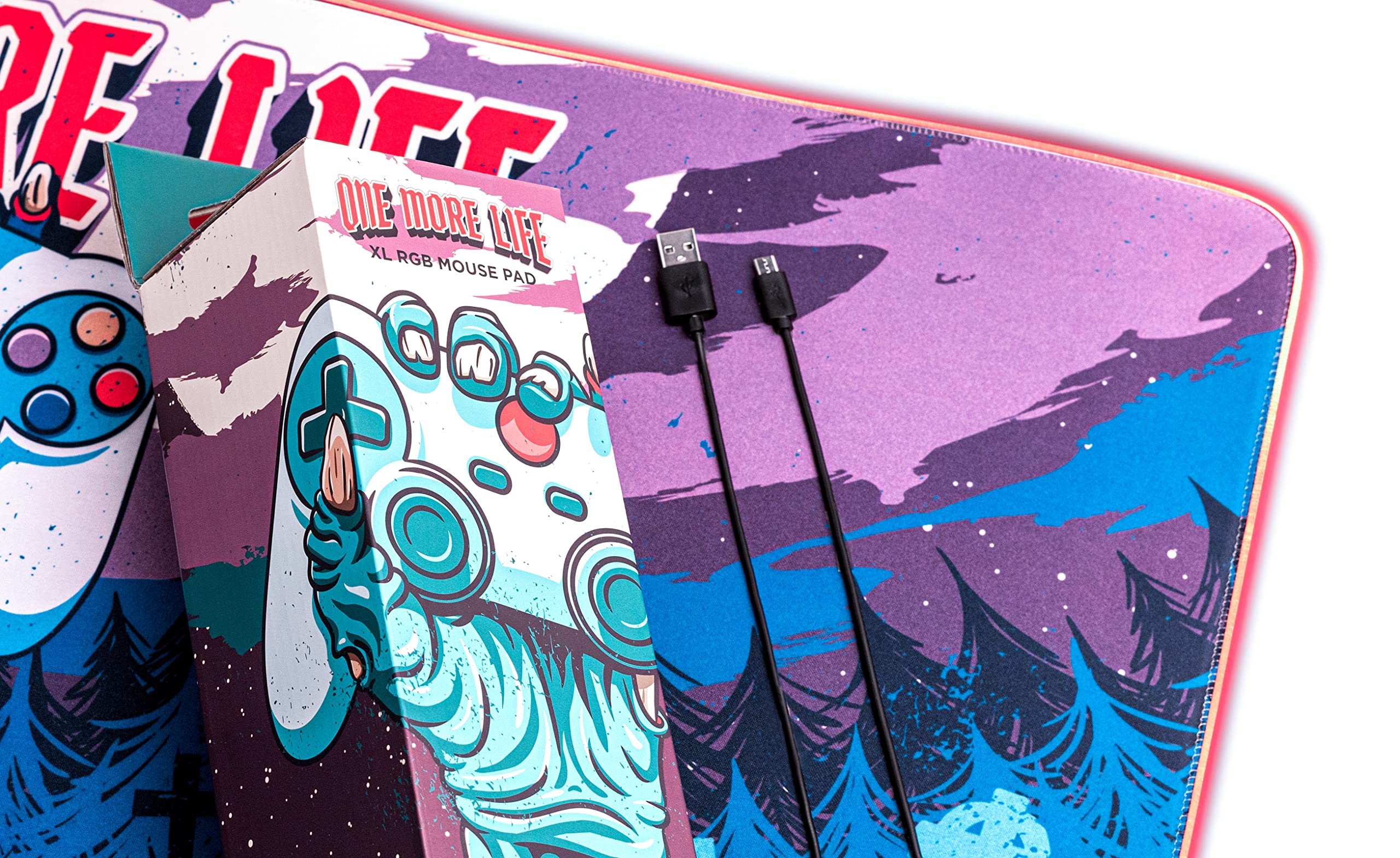 Amazon.com: Official One More Life XXL LED Gaming Mouse Pad