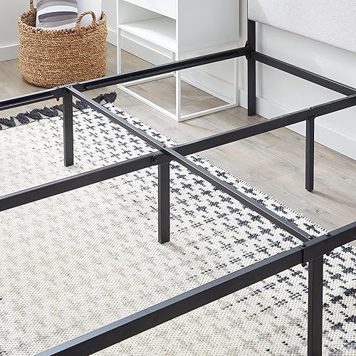 Miniatura 5 de Edenbrook Hudson - Base de cama de plataforma King con cabecera de almacenamiento debajo de la cama, marco de cama King, no necesita somier, metal