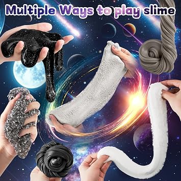 LAWOHO 6 Pack Galaxy Slime Kit for Kids, Boys Cloud Slime Party Favor Toys