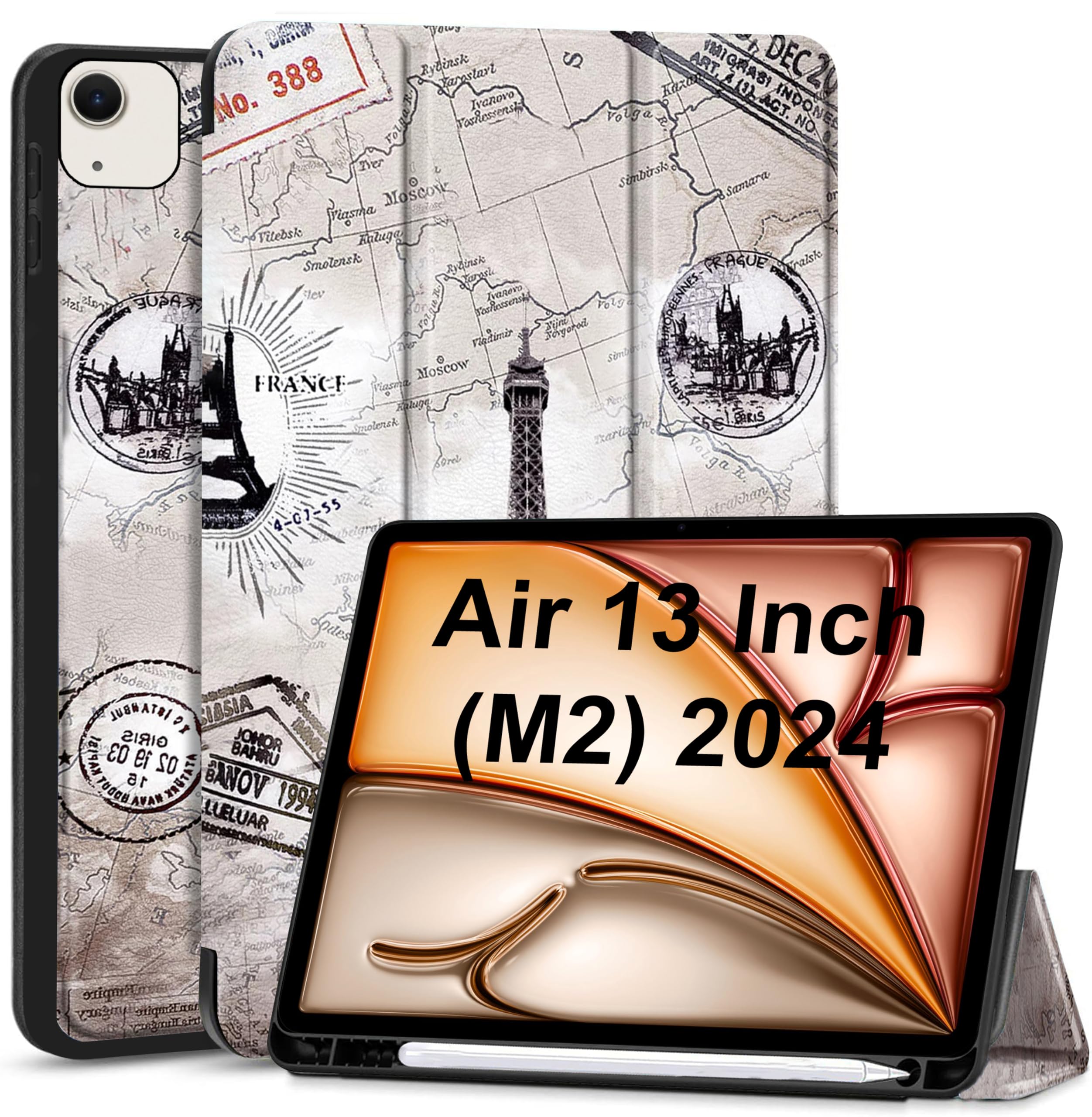 TGK Trifold Smart Flip Cover Case for iPad Air 13 Inch M2 2024 with Pencil Holder (Eiffel) (B0DBN5DR9Y) Amazon Price History, Amazon Price Tracker