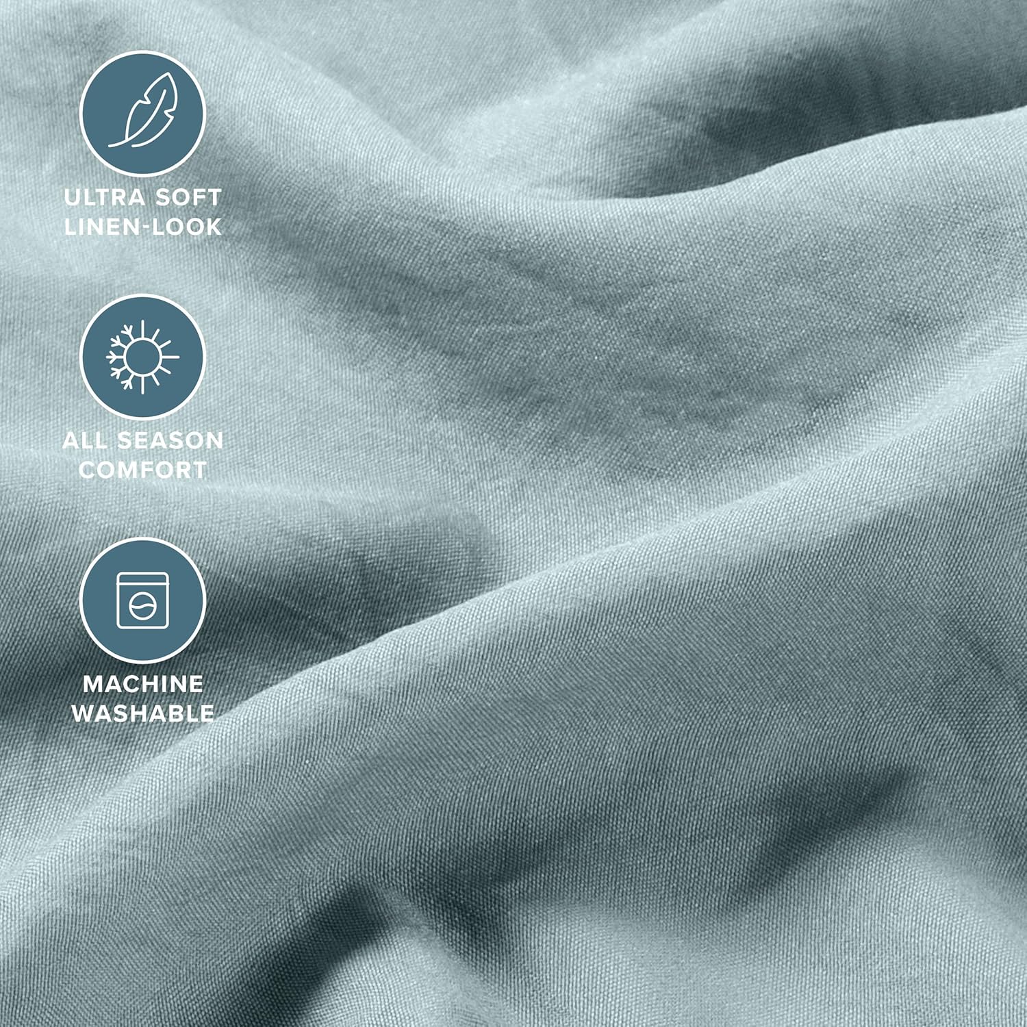 bare home king sheet set - luxury 1800 ultra-soft stonewashed microfiber - brushed - deep pockets - easy fit - breathable bedding - sheet sets & pillowcases king, sea spray king 08 - sea spray