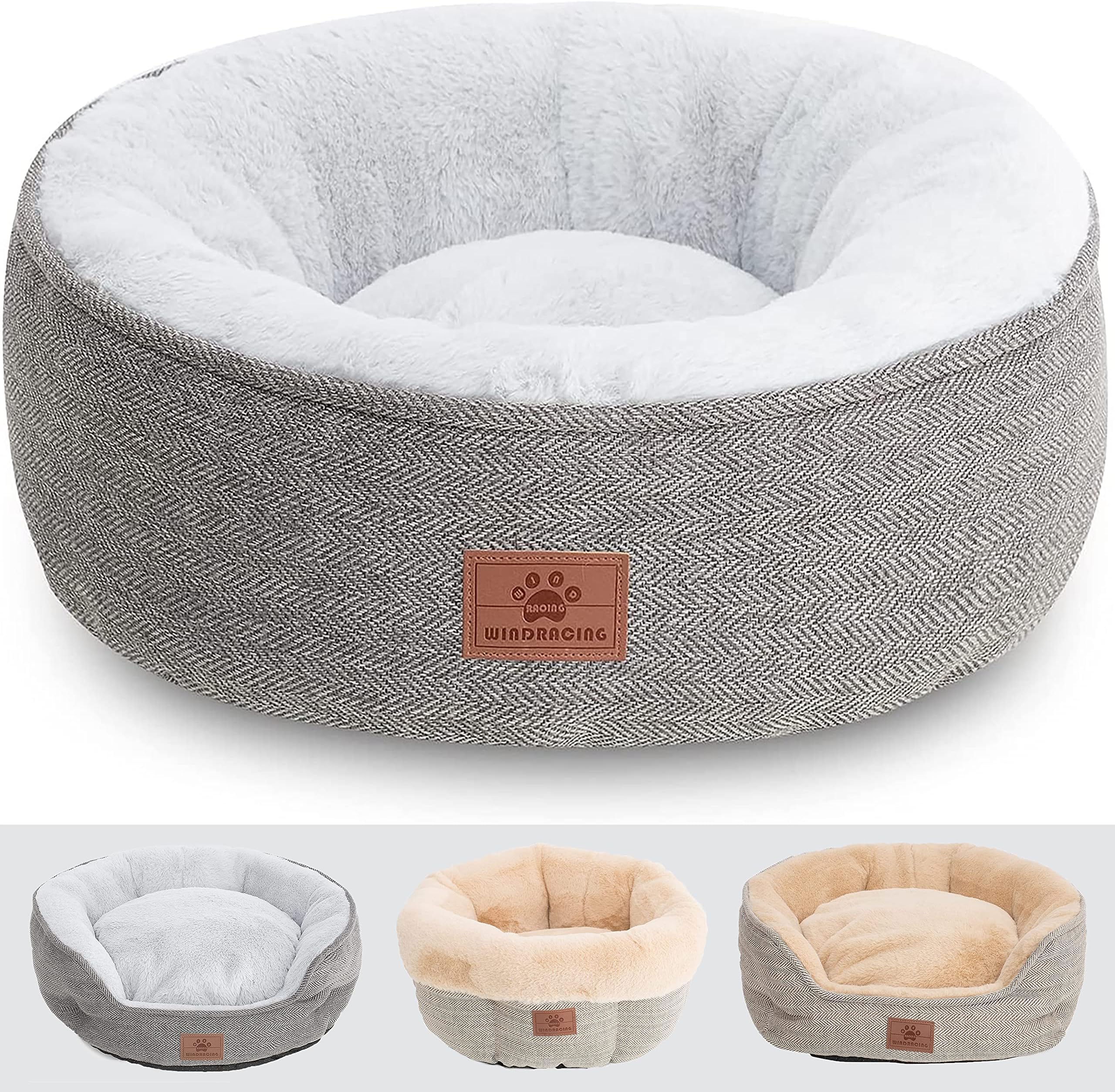 BEDSURE Cama para Perros pequeños Lavable – Camas Redondas para gatos ...