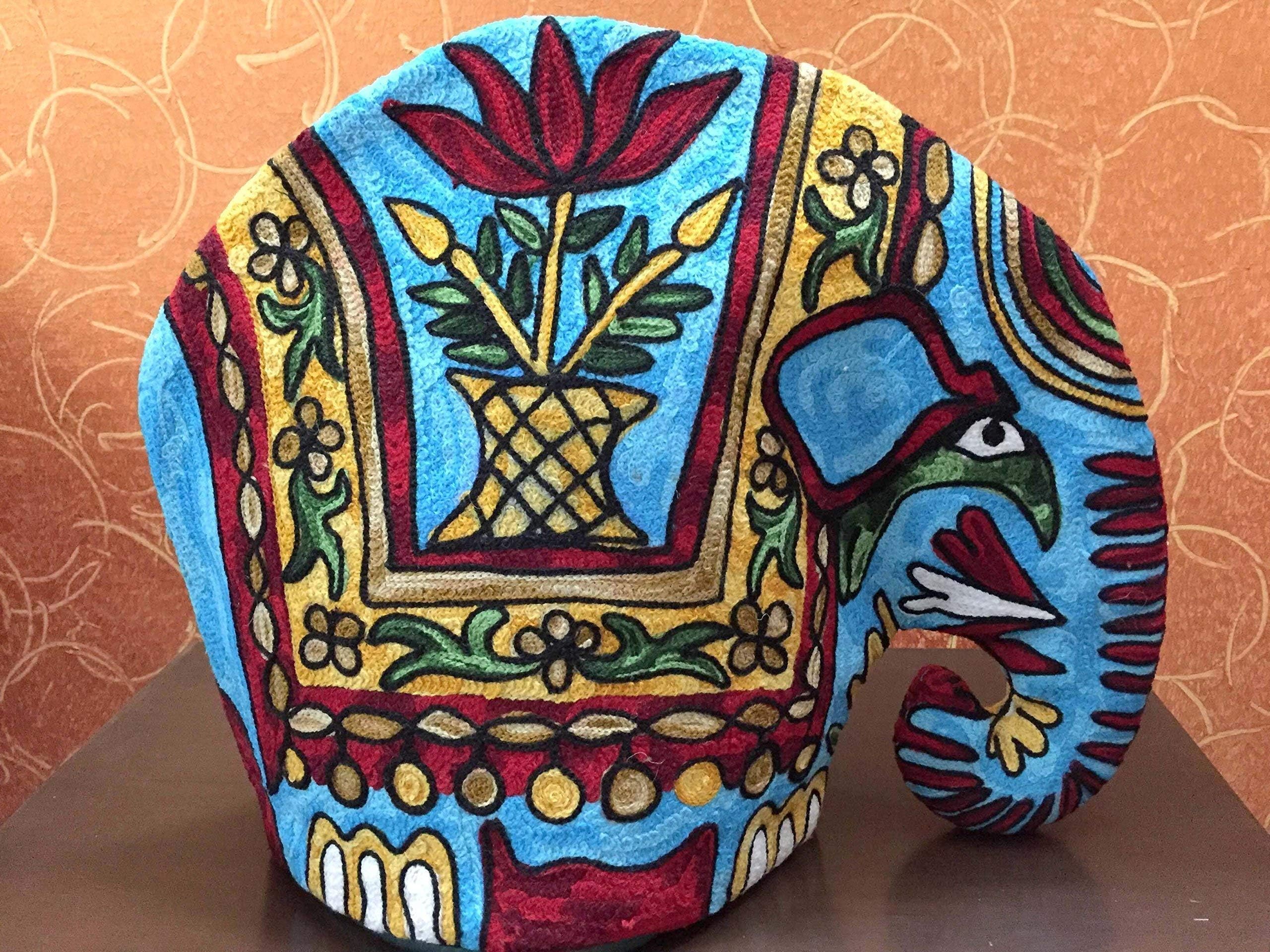 Christmas Gift. Elephant Quilted Tea Cozy/Embroidered French press cosy/Teapot/cafetière/coffee plunger/kettle/percolator/server/pot/carafe/animal cozy