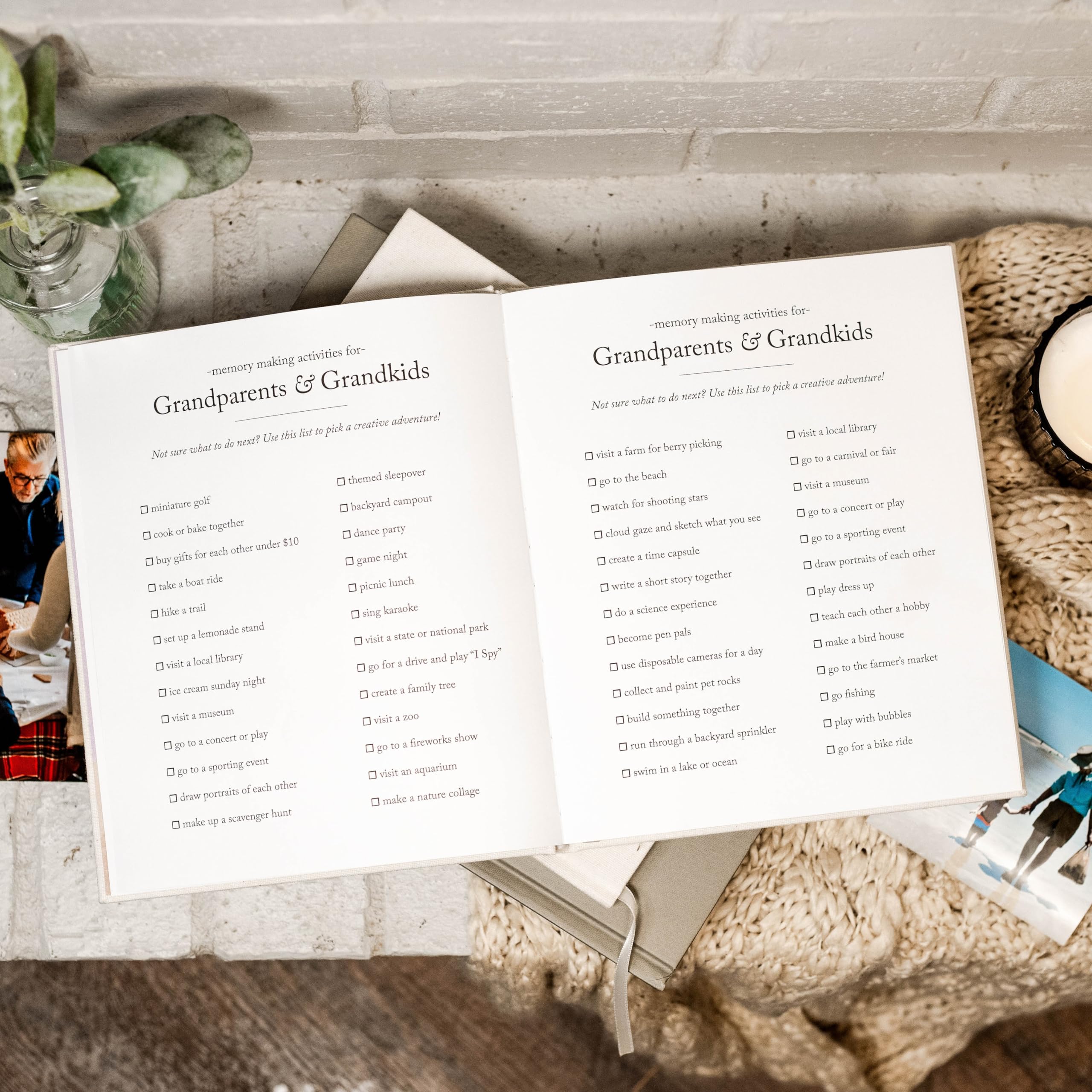 DUNCAN & STONE PAPER CO. Grandparents Memory Book (Ivory) Capture Moments & Memories Between Grandparents and Grandchildren with Guided Prompts and Photos - Image 2