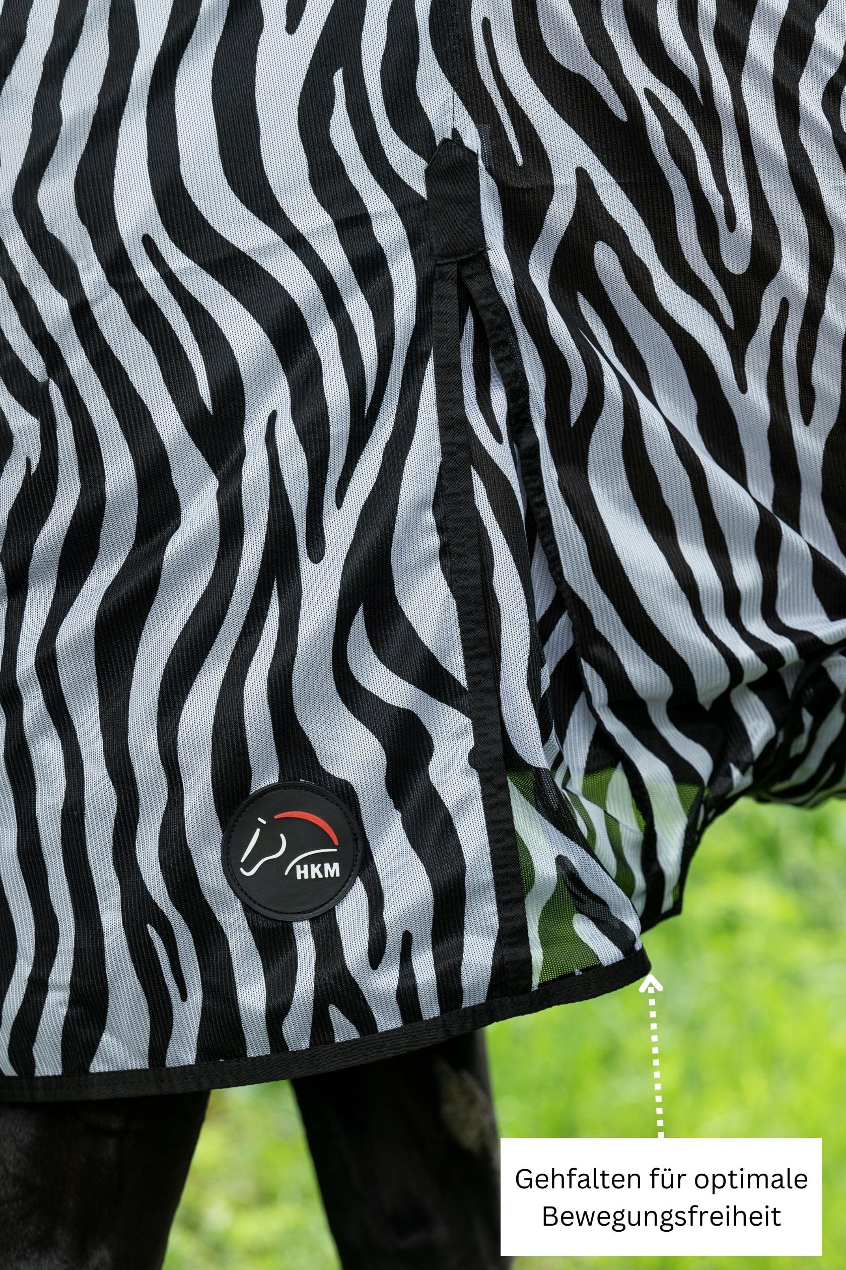 HKM 550686 - Coperta per mosche con collo zebra, misura M