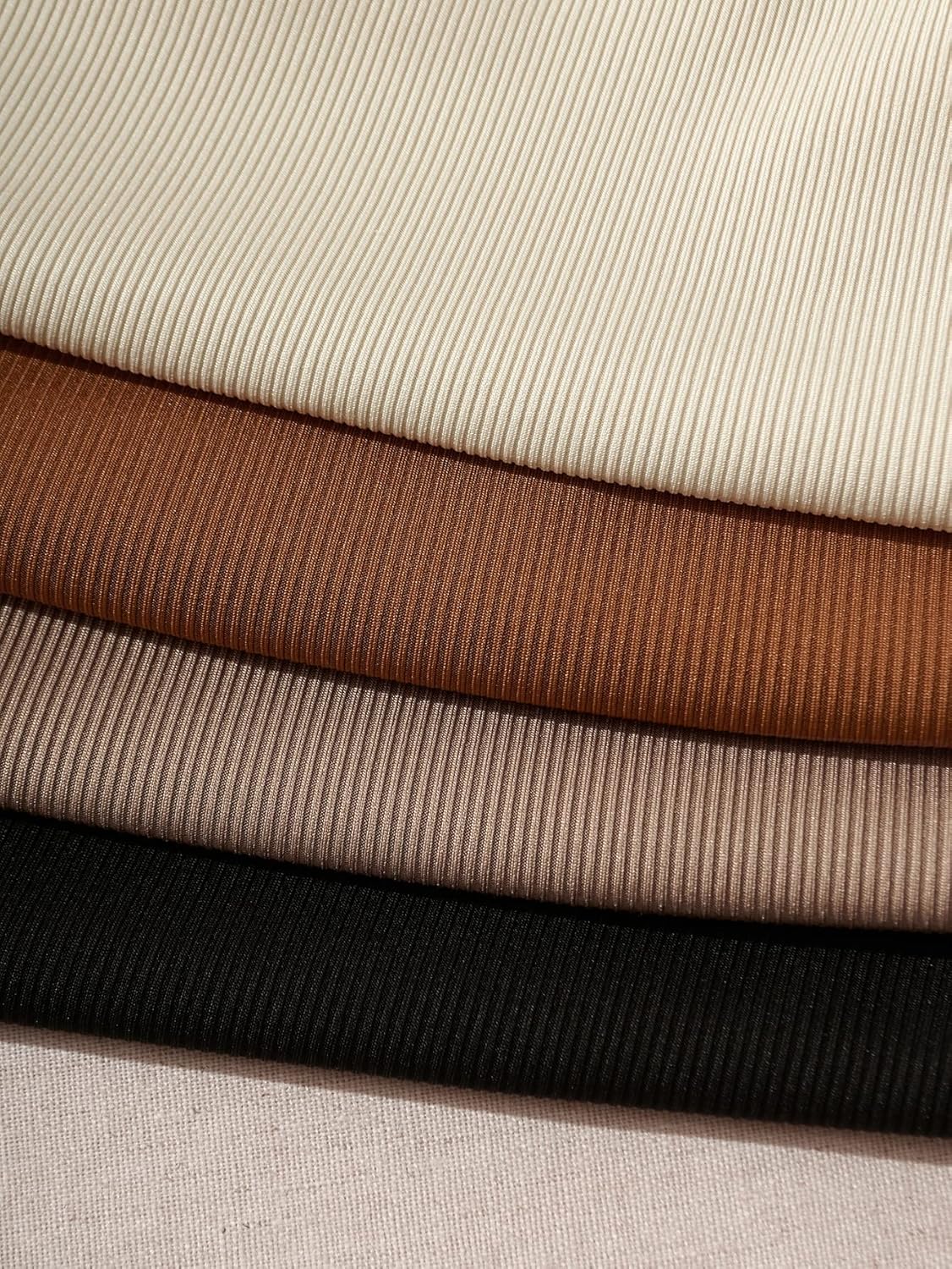 Milumia Women's 4 Pack Ribbed Knit V Neck Sleeveless Plain Fitted Crop Tank Top Set - Image 5